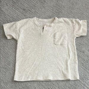 babycottons Cream Short Sleeve Tee with Pocket